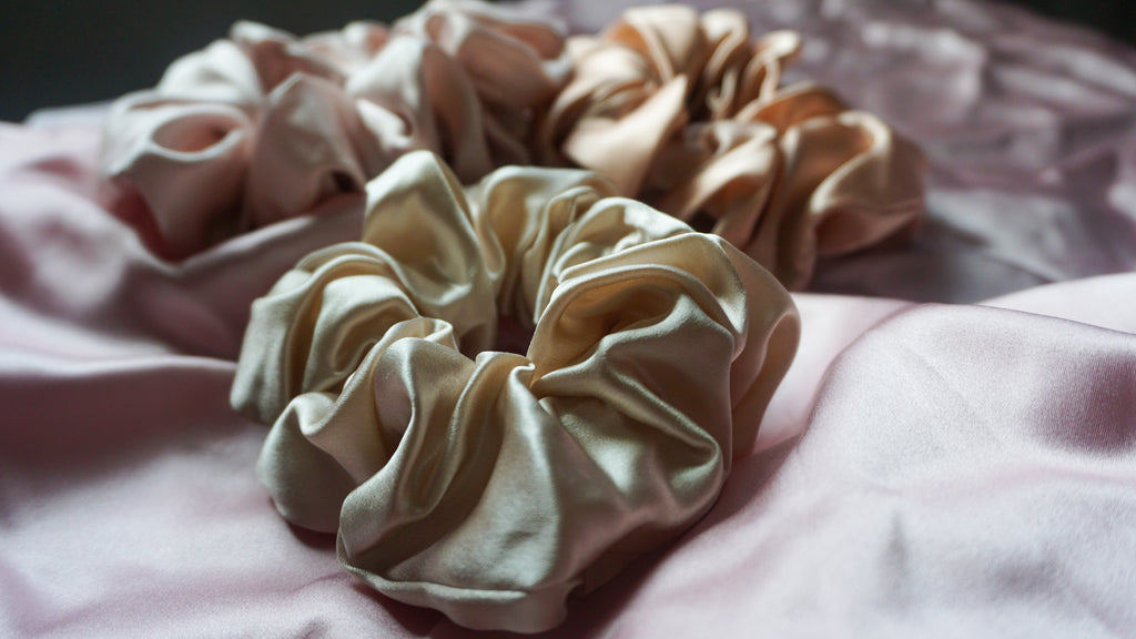 Champagne Silk Scrunchie