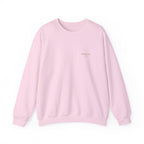 Crewneck Sweatshirt — "Fearfully & Wonderfully Made" Pastel Pink Inspirational Back Print
