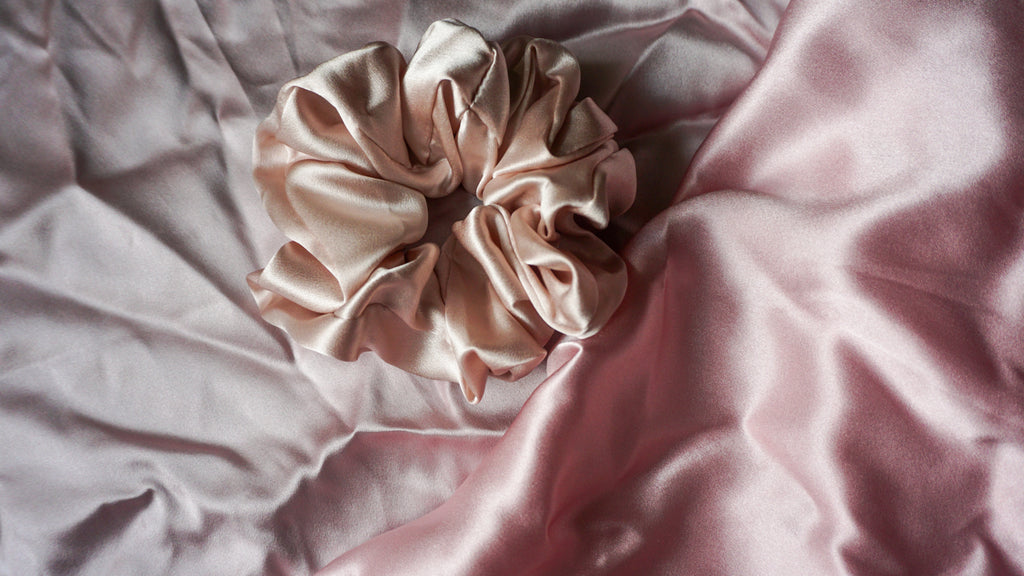 Dirty Pink Silk Scrunchie