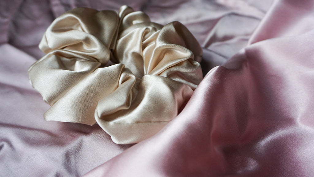 Champagne Silk Scrunchie