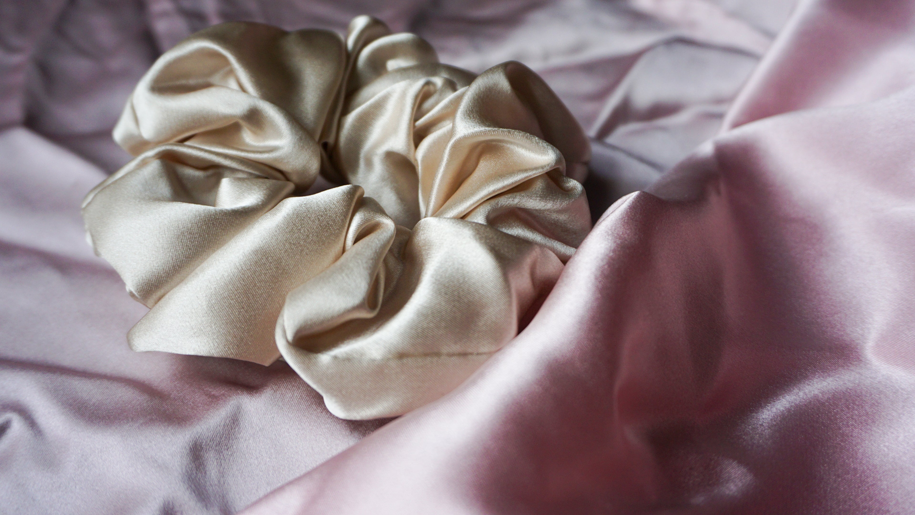 Champagne Silk Scrunchie