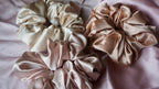 Rose Gold Silk Scrunchie