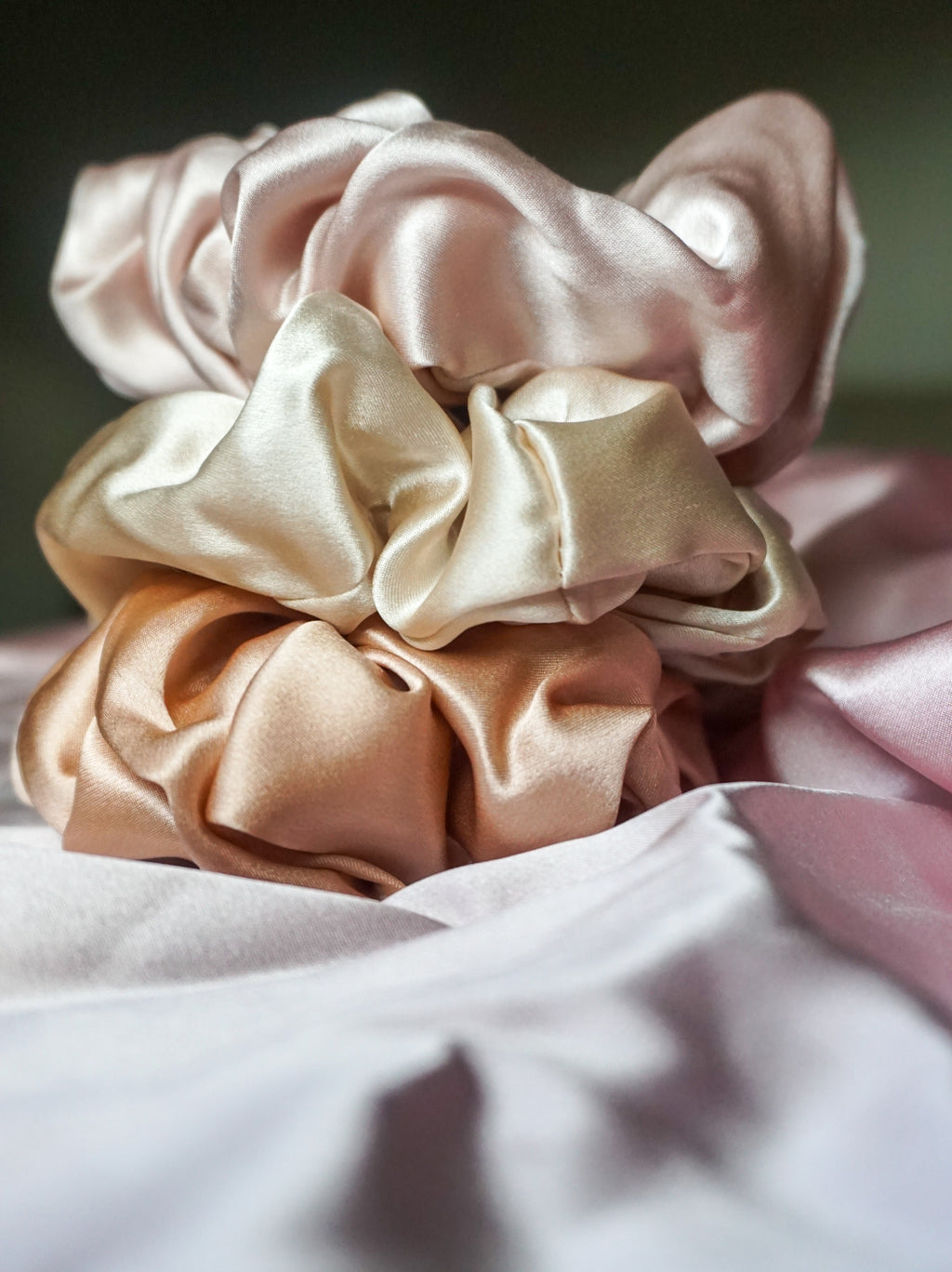 Dirty Pink Silk Scrunchie