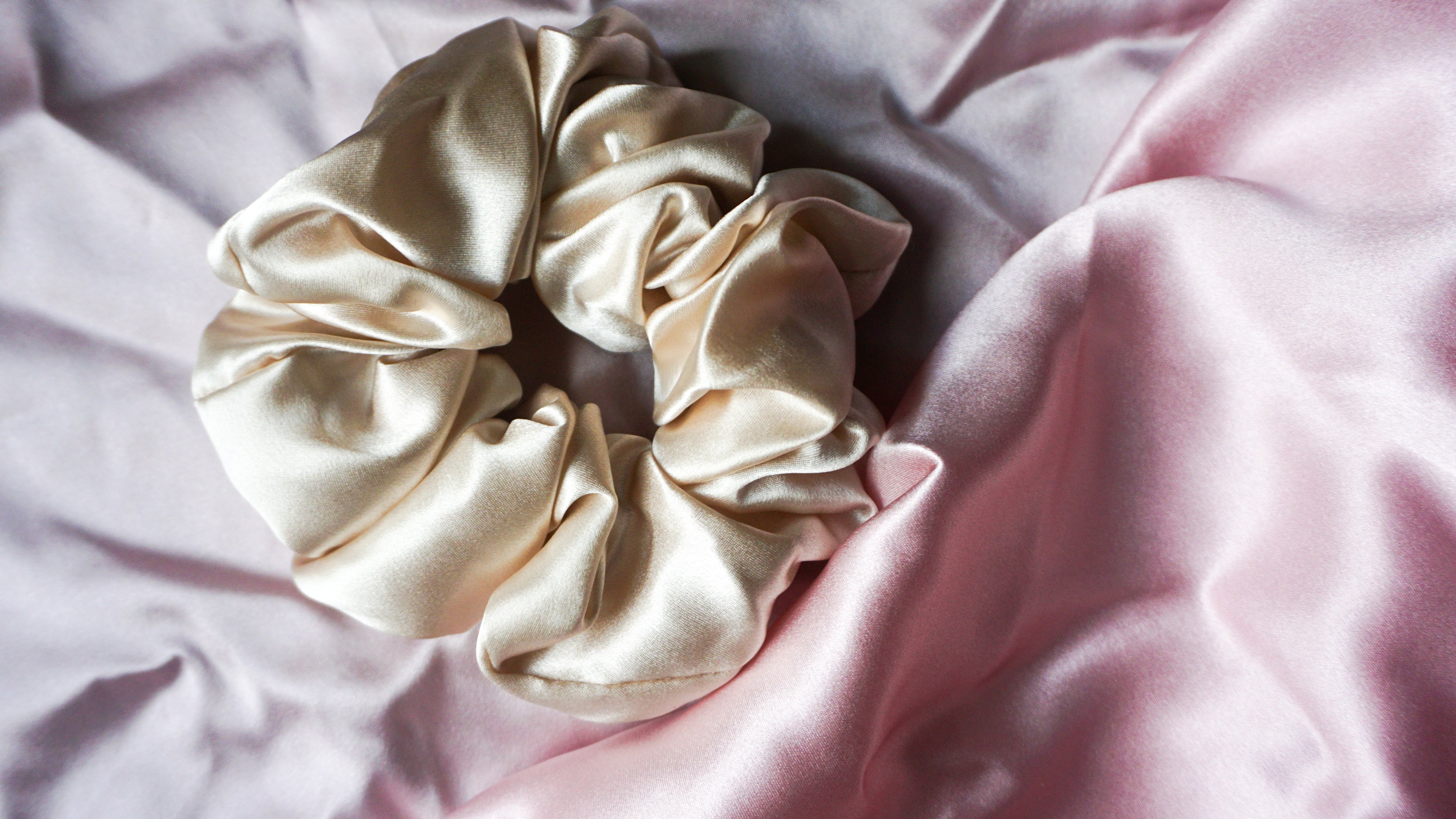 Champagne Silk Scrunchie
